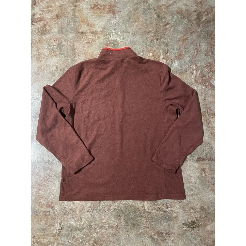 The North Face 1/4 Zip Pullover Red Fleece Long Sleeve‎ Sz XL *
